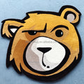 Cute Bear Tufted Rug Cut Out Handmade Children's Room Fashion 3d Carpet Yellow Bear Custom Area Anime Rug for Children's Bedroom