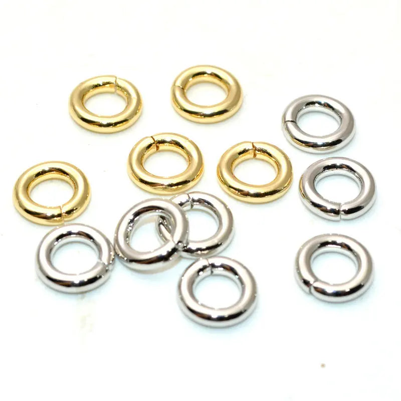 Gold Plating Open Jump Rings Customized Metal Circular Key Buckle  DIY Jewelry Making
