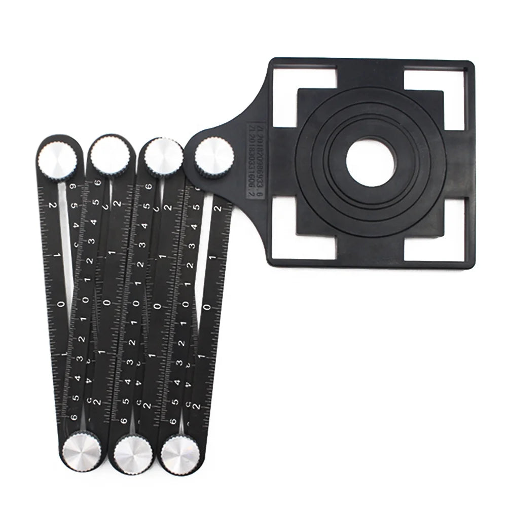 6-Sides Multi Angle Measuring Ruler Protractors Adjustable Floor Tile Hole Locator
