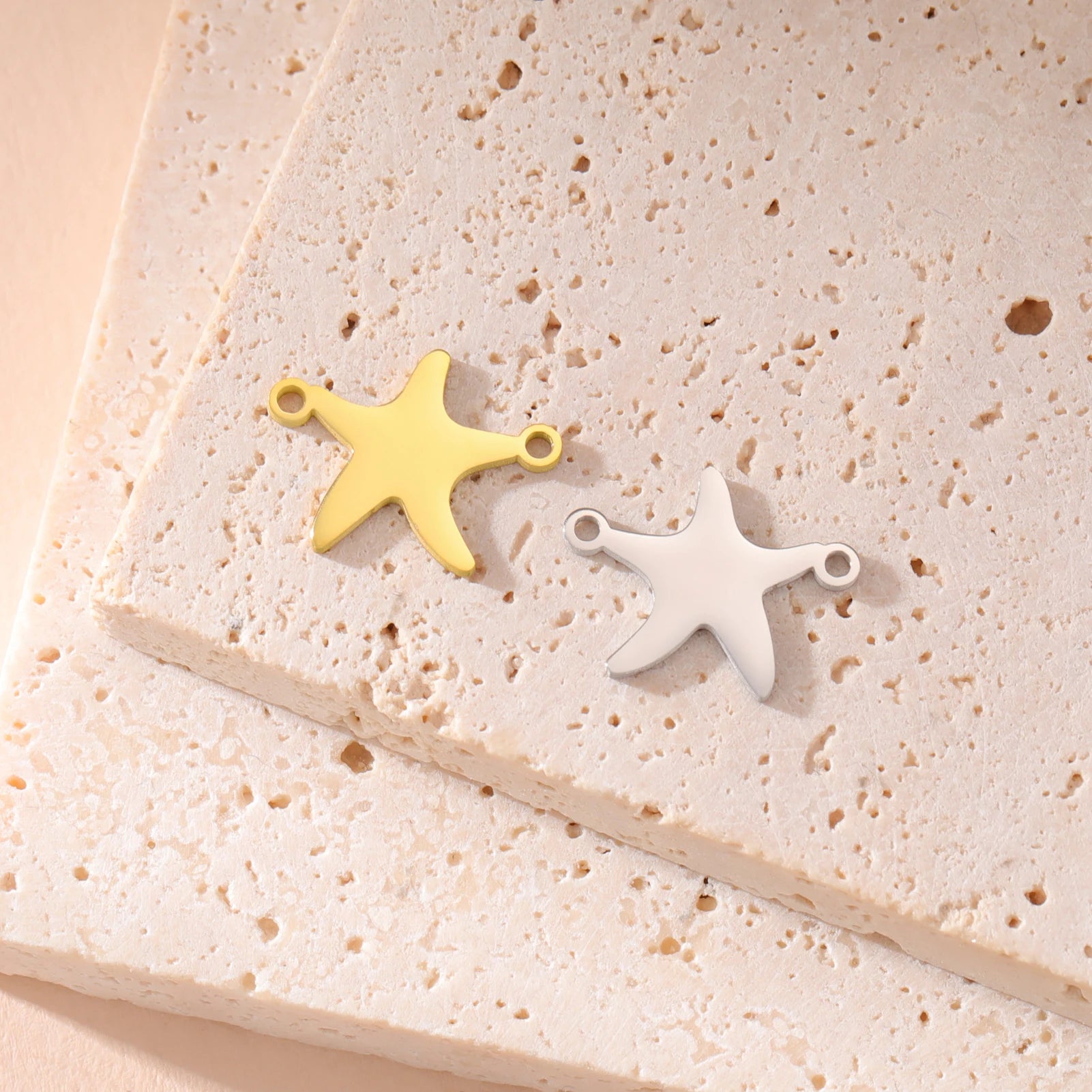 Stainless Steel Star Pendant Charm Gold Plated Mini Star Charm Accessories Accessories for Necklace Bracelet