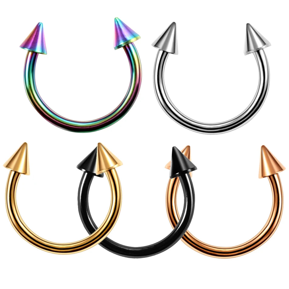 Wholesale Titanium Ear Septum Helix Piercings Labret Lip Piercing Nose Septum Hoop Lip Eyebrow Ear Piercing CBR Body Jewelry 16G