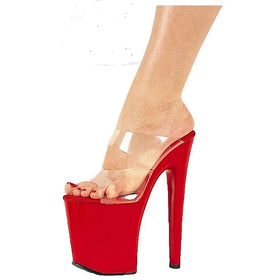 New Transparent Platform 20 cm Fish Mouth Leaky Toe Ultra-high Heel slippers Women's Pole Dance Sandals
