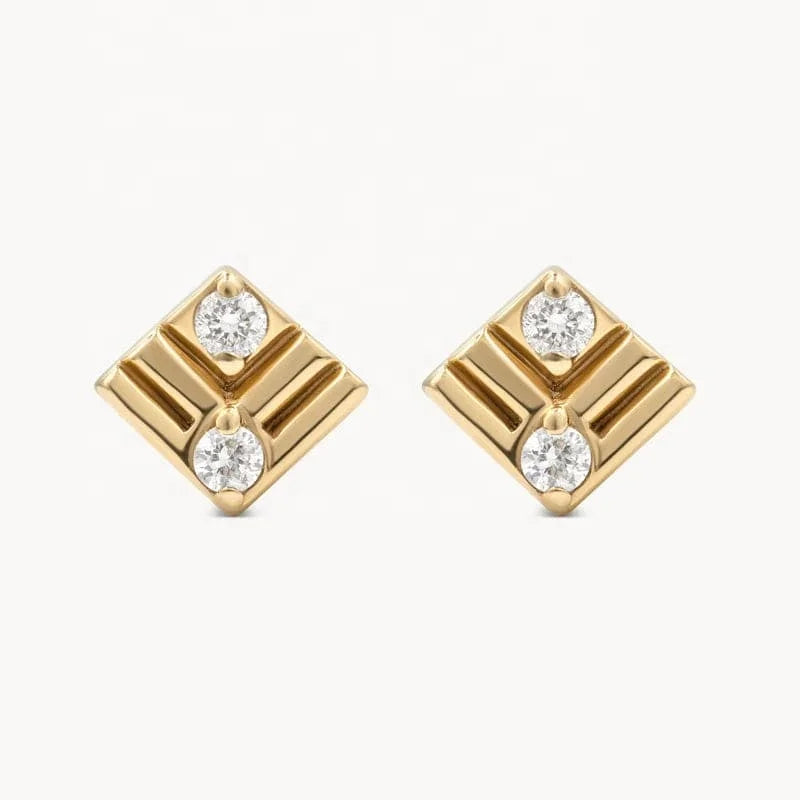 LOZRUNVE 925 Silver Jewelry Wholesale Simple Design Mini Geometric Stud Earring for Girls Women
