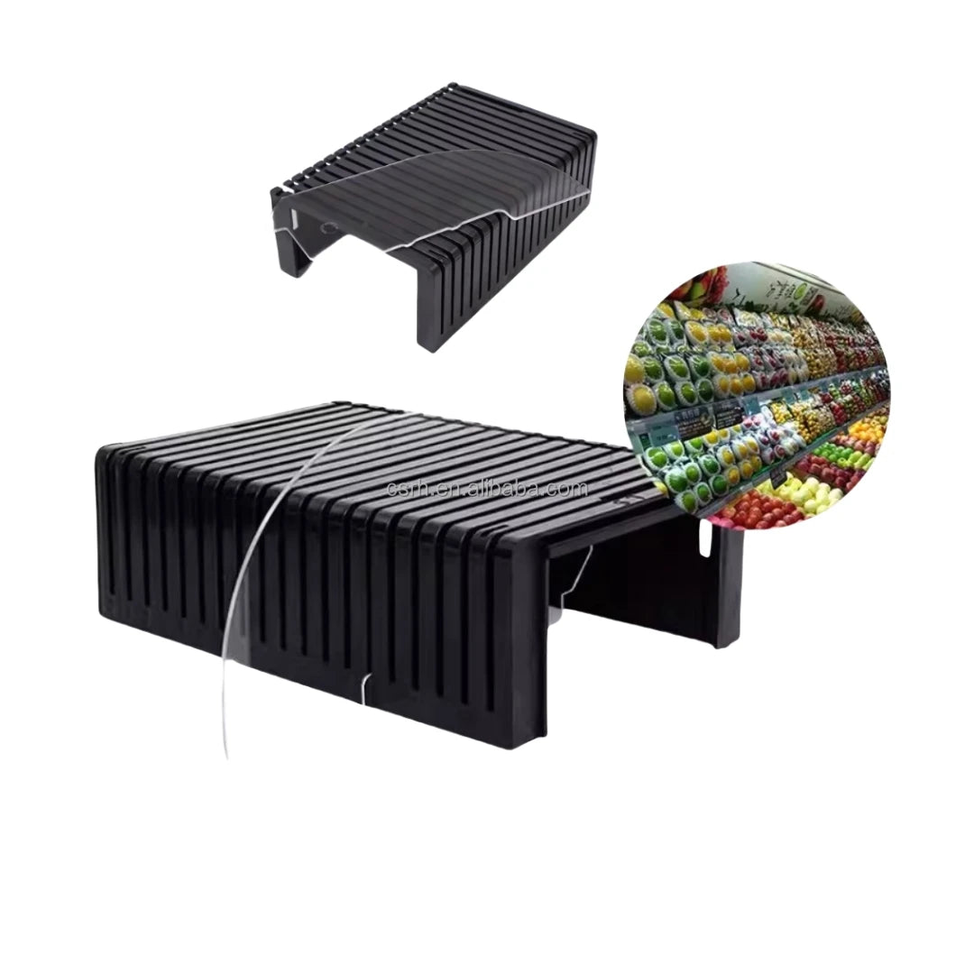 RH-FVH03B    300*200*100mm  Supermarket Refrigerator Bottom Cushion Plate U Sharp Setp  Black Resin Display Mat