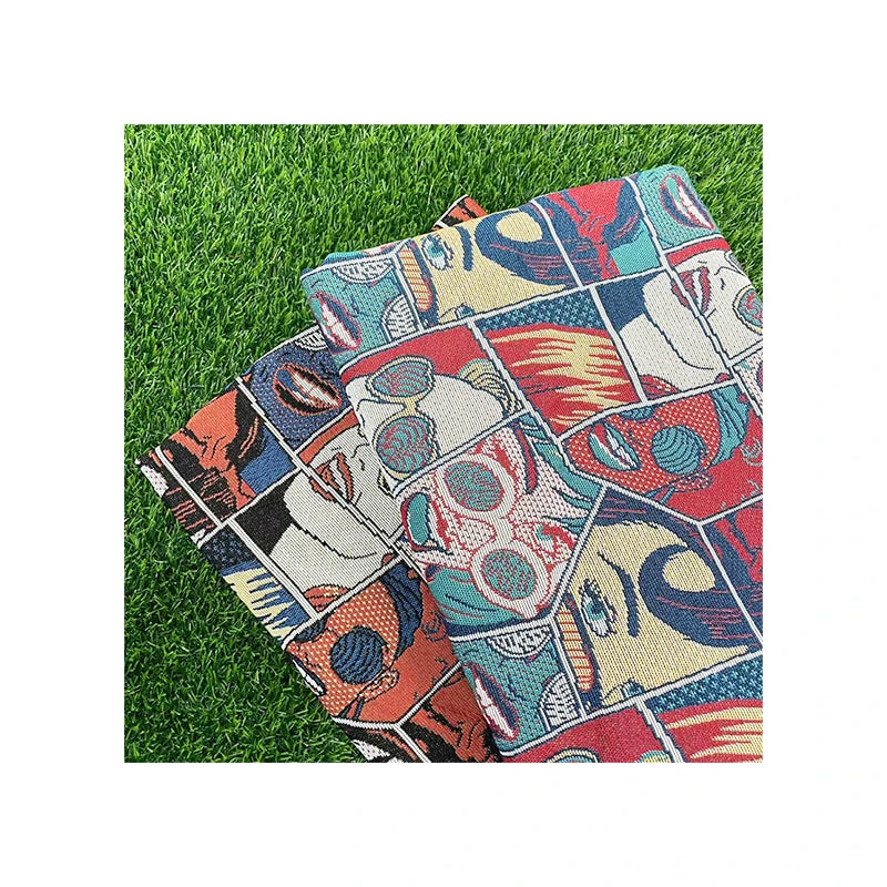 Custom Textiles Jacquard Woven Fabric for Clothing Upholstery Tapestry & Shopping Bag Yarn Dyed Pattern Girls