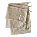 Custom Label Eco-friendly Reusable Drawstring Cotton Net Shopping Produce Bags for Vegetable Fruits Storage
