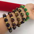 Feng Shui Natural Green Jadeite Jade Pi Xiu Good Luck Wealth Beads Bracelet Jewelry Gifts