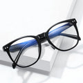 Jiuling Eyewear Insert Core Legs Eyewear Oversized Circle Frame Plain Spectacles clear Lenses Anti Blue Light Computer Glasses