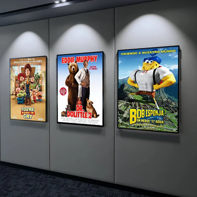 Customized A4/A3/A2/A1/A0 Illuminated Lightbox Poster Frame Window Displays Wall Mounting Movie Poster Aluminum Frame Light Box