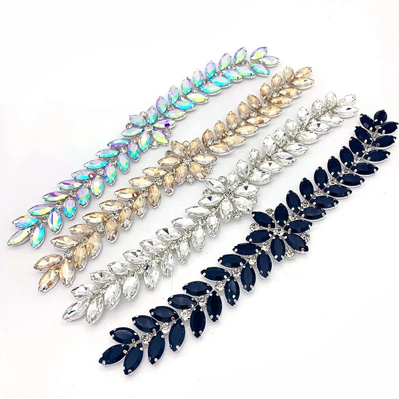 Sewing Rhinestone Applique Chain Belt Sash for Wedding Dress Belt Embellishment