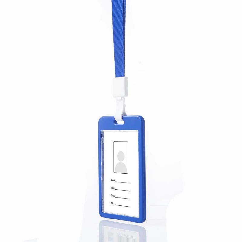 Card Holder Badge With Lanyard Full Color Double Sides Acrylic Business Name Work Id Card Holder