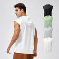 Men's Lightweight Summer Sleeveless Hoodies With Custom Logo Quick Dry Tank Tops Stretch Sleeveless Gym T-shirts