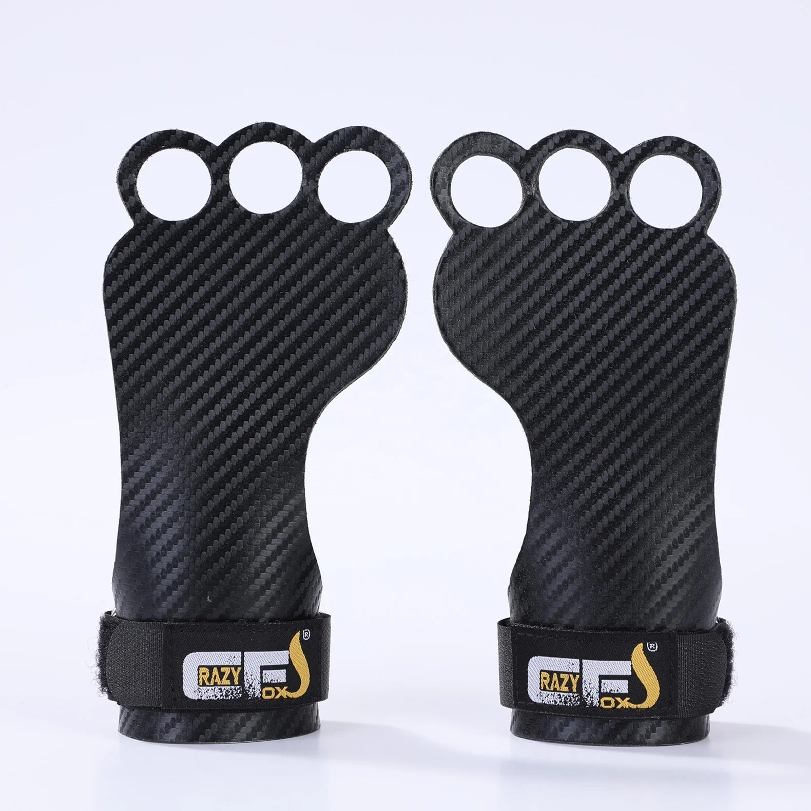Crazy Foxs 3-Hole Gymnastic Grips for Pull UpBodybuilding Palm ProtectionWeight LiftingKettlebellCross Training Fitness