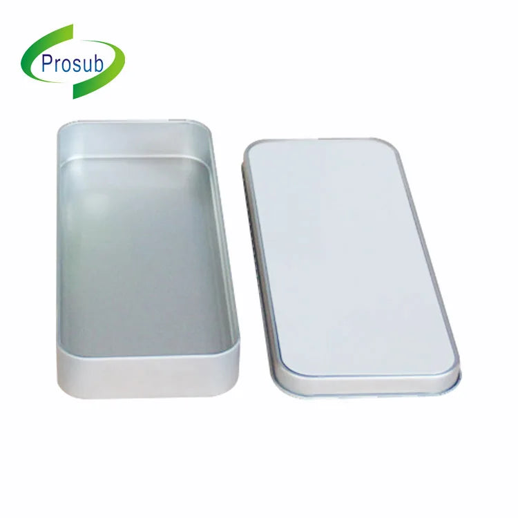 Prosub Diy Custom Sublimation Blank Tin Box Rectangular Shaped Printing Gift Metal Boxes Pencil Case