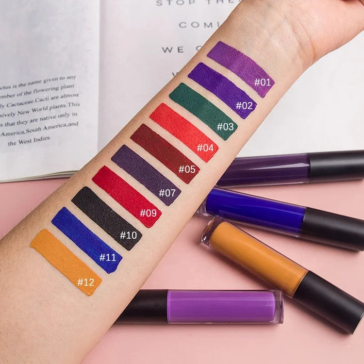 Factory Supplier High Pigment 10 Colors Long Lasting Private Label Vegan Matte Lip Gloss Liquid Lipstick