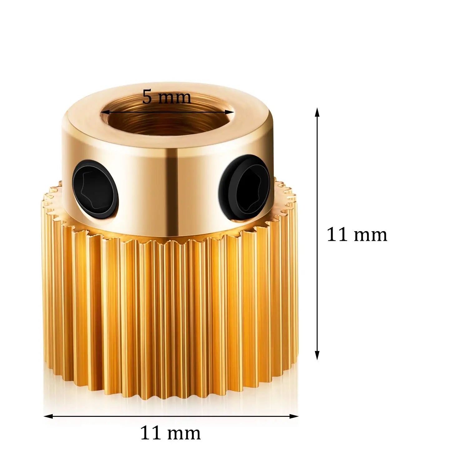 40 Teeth Brass Extruder Drive Gear Wheel Compatible with CR-10/10S/S4/S5 Ender 3/3 Pro DIY 3D Printer Parts