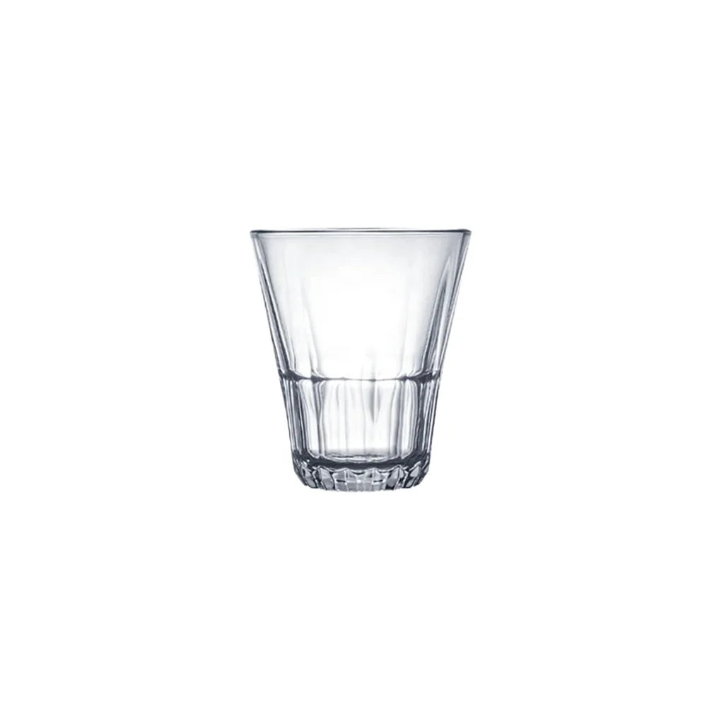 Double Old Fashioned Tumblers 9oz / 266ml Stackable Beer Glasses Iced Coffee Cups Ribbed Water Glasses