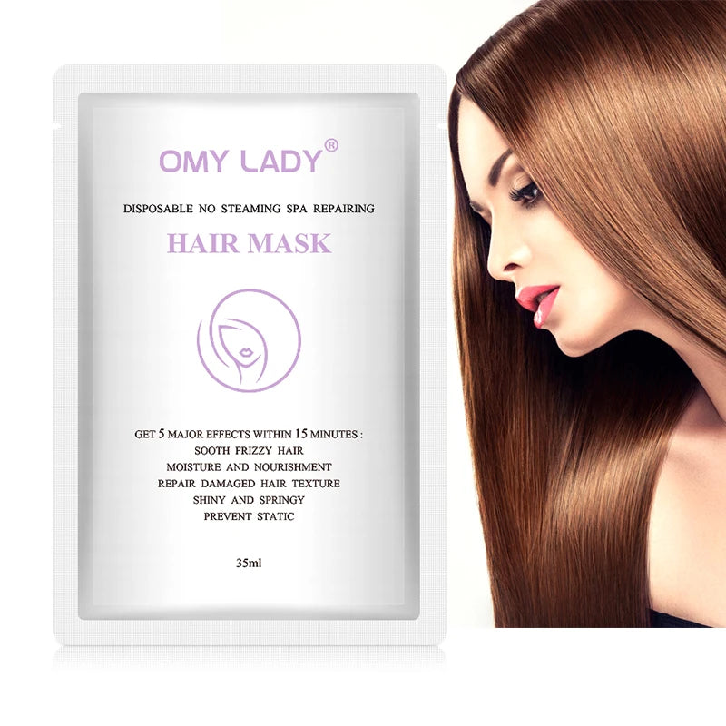 Omy Lady Dry Hair Texture Improving Body Heat No Steaming Spa-like Hair Care Mask Head Wearing Style