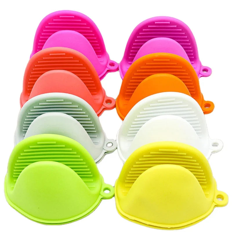 2026 Colorful Anti-Scald Heat Insulation  Kitchen Tools Baking Silicone Oven Mitts Oven Gloves