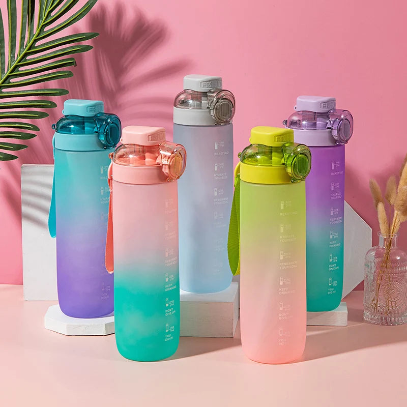 Mikenda Wholesale 32oz 1000ml Gym Drinking Clear BPA Free PC Plastic Wide Mouth Water Bottle with Lid  Custom LOGO
