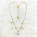 Trend Style Pearl Pendent Inlay Eye Heart Star butterfly Shaped Color Rhinestone Link Chain Fashion Necklaces Jewelry for Women