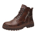 ZG8843 Wholesale Winter Brown Microfibre Leather Upper Rubber Outsole Steel Toe Anti-Slip Anti-smash Anti-puncture Work Safety