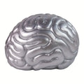 Silver Brain Bookends Set with Realistic Convolutions Resin Sculpture Book Organizer for Office Desk or Library Decor