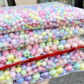 Factory Wholesale 6-14mm Acrylic Makaron Solid AB Loose Beads Plastic Beads for Jewelry Making