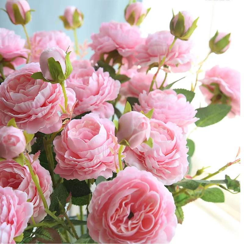 Fabric Real Touch Artificial Peony Flowers Big with Life-Like Feel Eco-Friendly for Weddings & Indoor/Outdoor Use MegaBDM