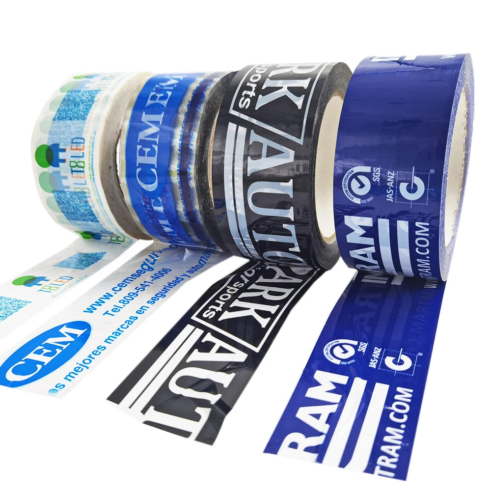 Free Shipping Custom Printed Polyester Waterproof Scratch-proof Strong Logo Design White Clear Adhesive Packaging Tape Carton