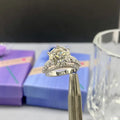 Classic 925 Silver 5 Ct Excellent Cut Pass Diamond Test Shiny D Color Moissanite Crown Ring for Women Wedding Gift Fine Jewelry