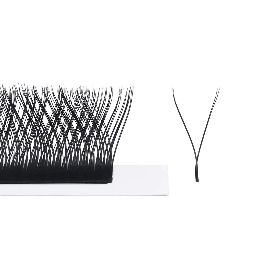 QClashes Korea PBT Fiber 0.07 C D 8-14mm Y Shape Eyelash Extension Yy Lashes Soft 3d 4d 5d Cilios W Lash