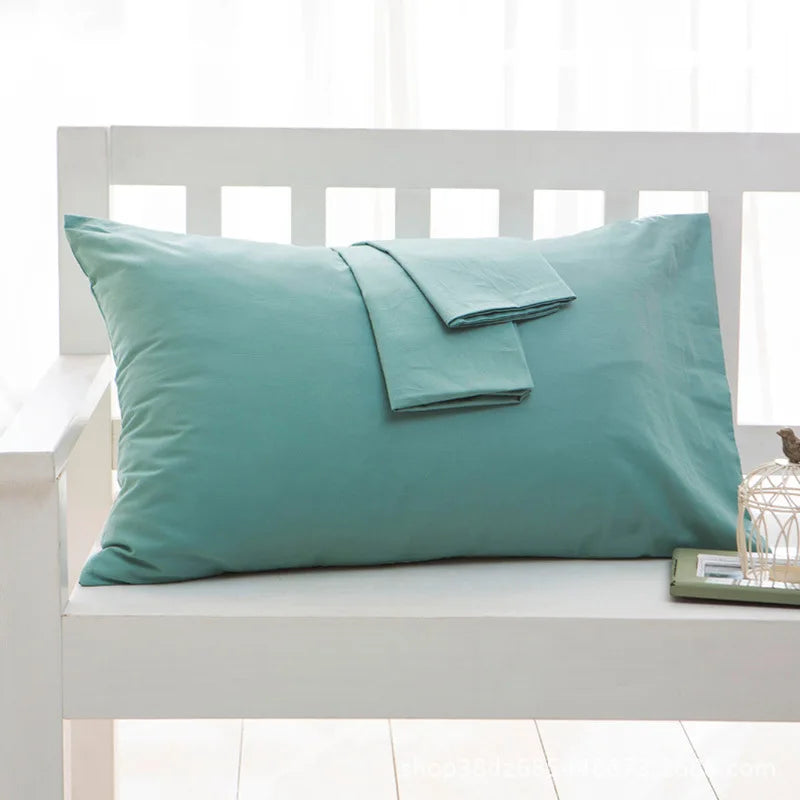 Queen Size Plain Solid Decorative Pillow & Cushion Cases 100% Cotton Eco-Friendly Woven for Home & Hotel Use
