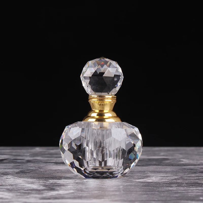 Empty Cheap Mini Crystal Facet Bottles 1ml  Pocket Perfume Oil Bottle Custom