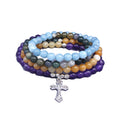 Wholesale Handmade Natural Gemstone Stone Beads Mix Mala 108 Yoga Prayer Meditation Jewelry Bracelet Necklace China Supplier