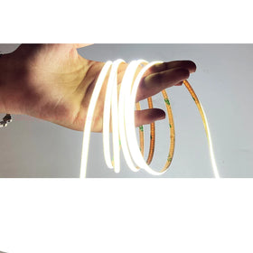 High Density LED Tape Ribbon Light DC24V 480leds 8mm IP20 10W/M White Warm White Dotless Flexible COB LED Strip