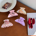 ZiTeng Acetic Acid Rose Hair Clip Large Grab Clip High-end Shark Clip Headwear for Women