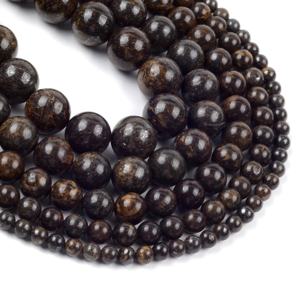Wholesale Natural Stone Bronze Loose Beads for Jewelry Making Diy Bracelet Necklace