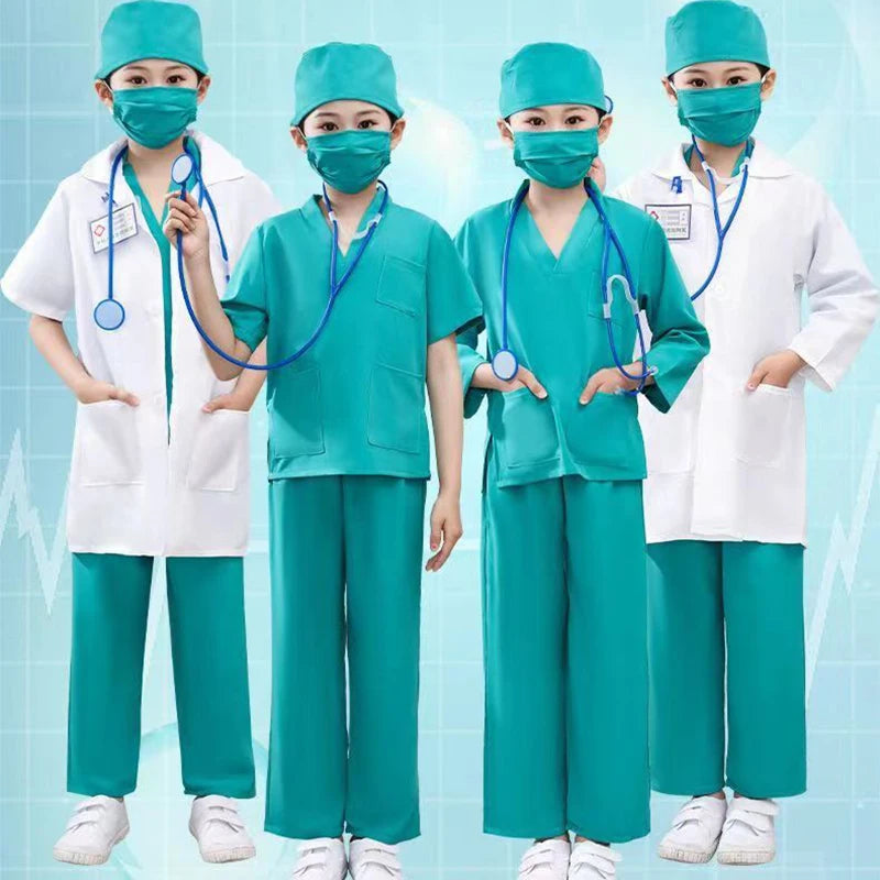 School Show Children Hospital Show Coat Scrubs Doctor Nurse Uniform Dress