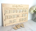 Personalized Wooden Routine Motivation Board Montessori Daily/Weekly Planner Chart for Kids
