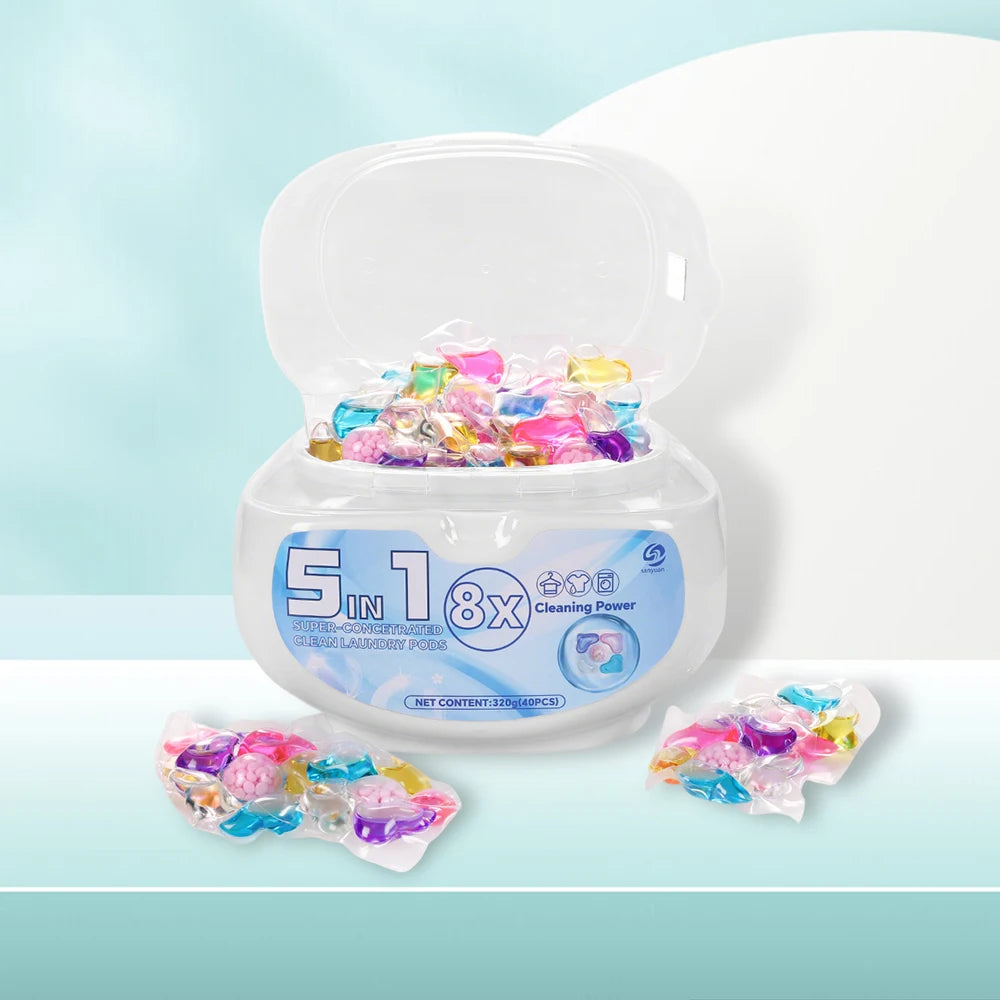 Hot Sale Enzyme Laundry Detergent Capsule Lasting Fragrance Washing Pods 5in1 Eco-friendly Laundry Pods