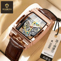 2022 New Patent Barrel Cyber Celebratory Watch Square Transparent Full Hollow Flywheel Men's Waterproof Cross-border Wrist MegaBDM