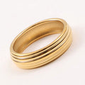 Women Minimalist Fashion Luxury Creative Jewelry 18k Gold Plated Stainless Steel Multi Layers Stacking Ring