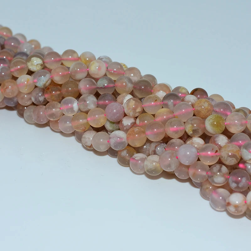 Wholesale 4/6/8/10mm Natural Cherry Agate Loose Gemstone Beads for DIY Jewelry