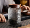 Glass Canister 750ml clear Cylinder Glass Bottle/glass Jar/glass Tube with Bamboo Lid