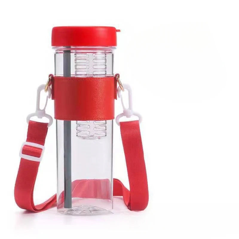 Customized Color 800ml Plastic Sport Gym Motivational BPA Free Flip Top Cover Drink Water Bottle With Straw
