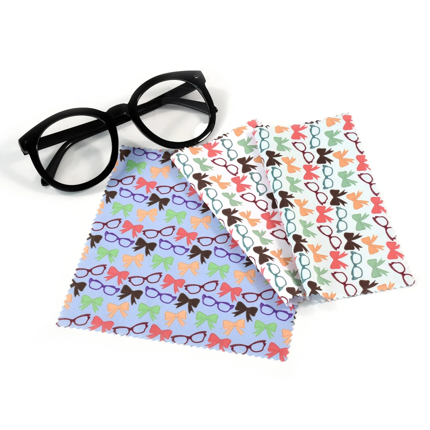 Custom Digital Print Sublimation Optical Microfiber Wiper Cloth Cartoon-Style Blank Cleaning Towel for Eye Glasses Lens