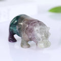 Natural Crystal Hippo Carving Statue 4Inch Hand Carved Jasper Polished Gemstone Healing Stone Religious Animal Sculpture Home