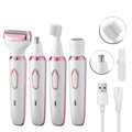 Rechargeable Multifunctional 4-in-1 Lady Beauty Shaver Handheld Portable Women Epilator Electric Eyebrow Hair Razor