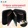 Art Supplies 114pcs Improved and Upgraded Version Oil Based Colored Pencils Set